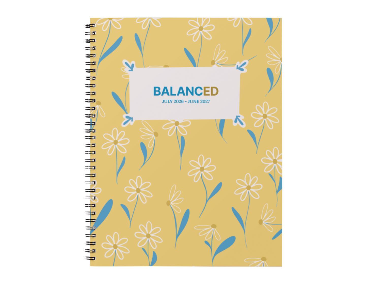 Academic/Fiscal Year Planner: Golden Blooms