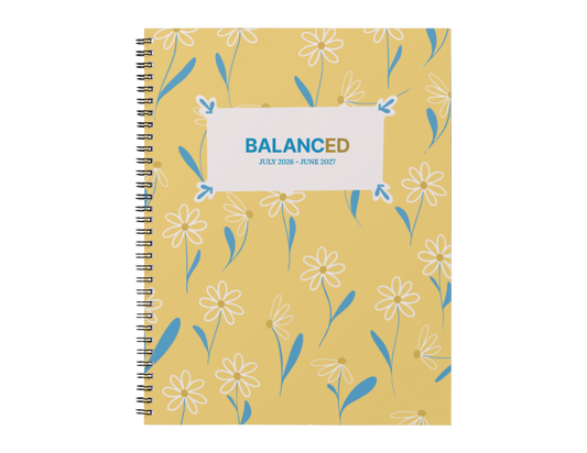 Academic/Fiscal Year Planner: Golden Blooms