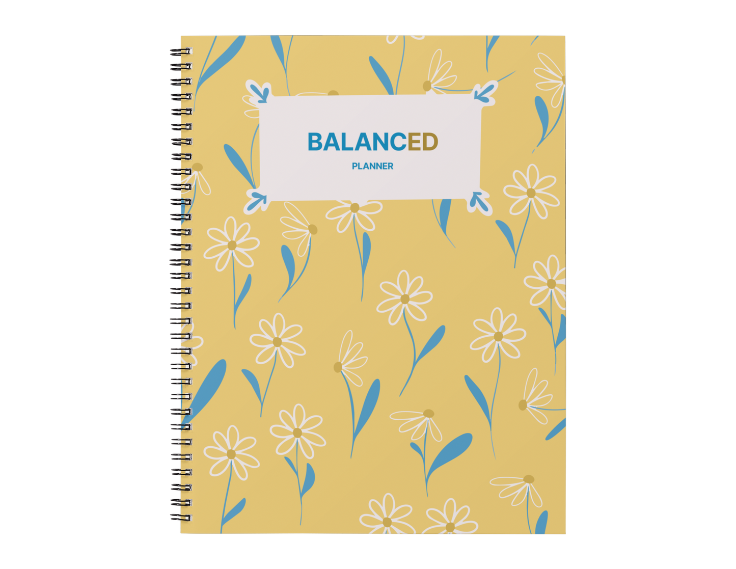 Undated Planner: Golden Blooms