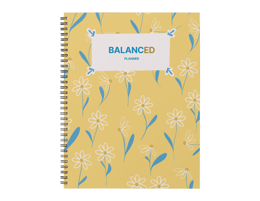 Undated Planner: Golden Blooms