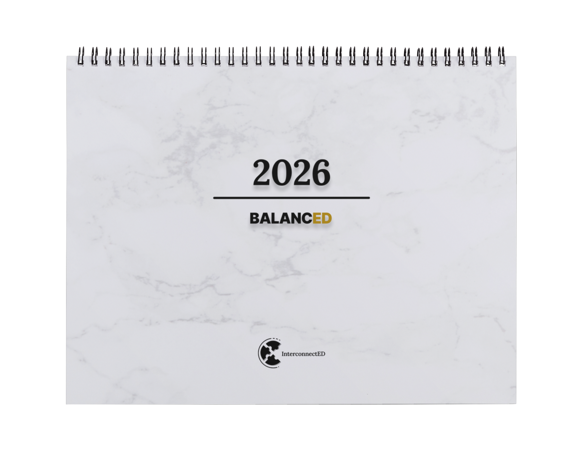 2026 calendar with 'Balanced' branding on a white background